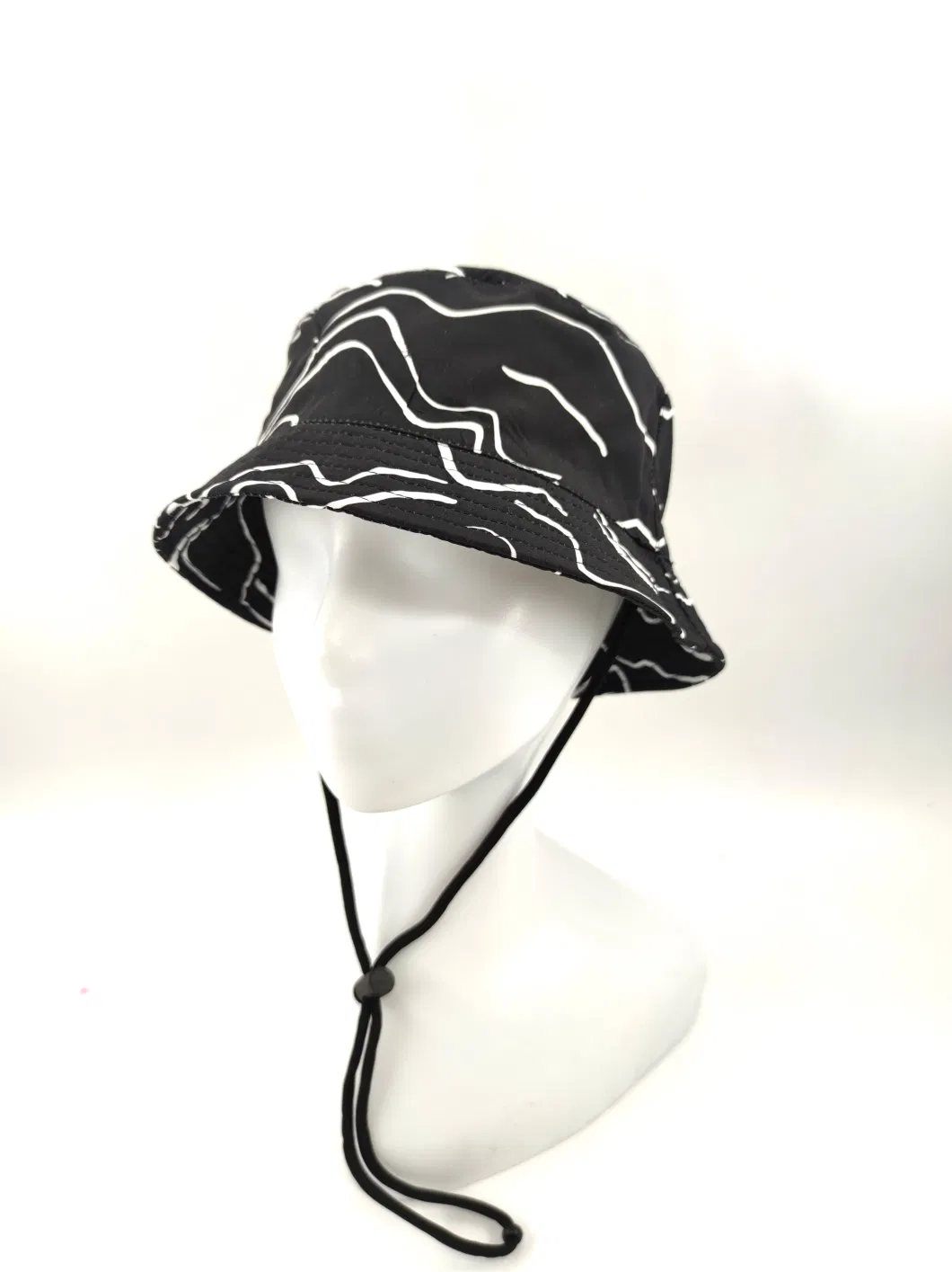 Polyester Sublimation Printed Bucket Hat, Reversible Style with Polyester Fabric Inner