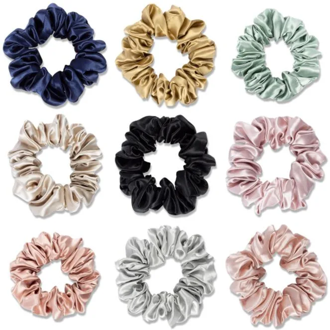 Small Amount Available Hair Bands Custom All Over Logo Printed Girls Elastic Hair Scrunchies