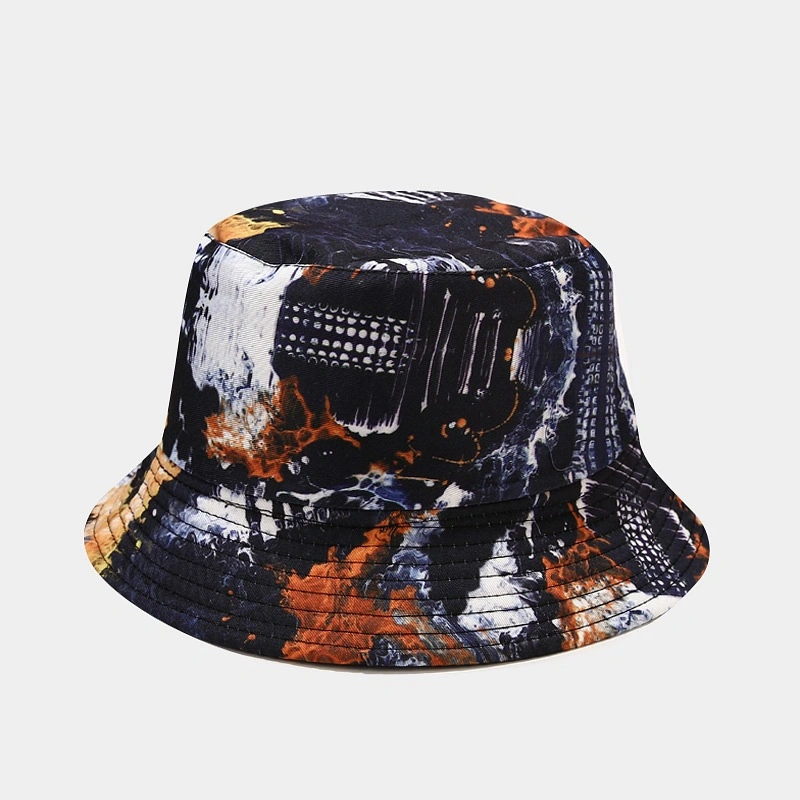 New Product 3D Printing Pattern Tie-Dye Double-Sided Bucket Hat