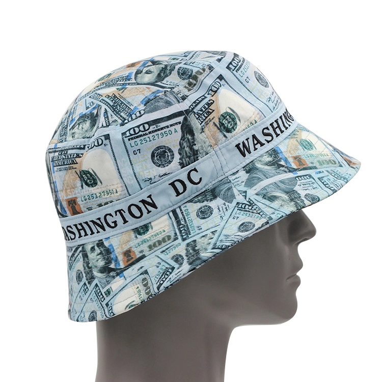 100% Polyester Wide Brim High Quality Golf Cap Custom Embroidery Printed Sublimation Bucket Hat