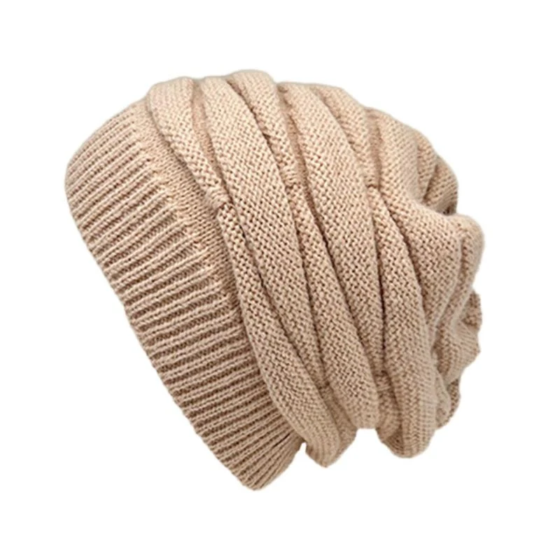 Blank Plain Soft Knitted Yarn Ladies Men Women Unisex Winter Cap Hat