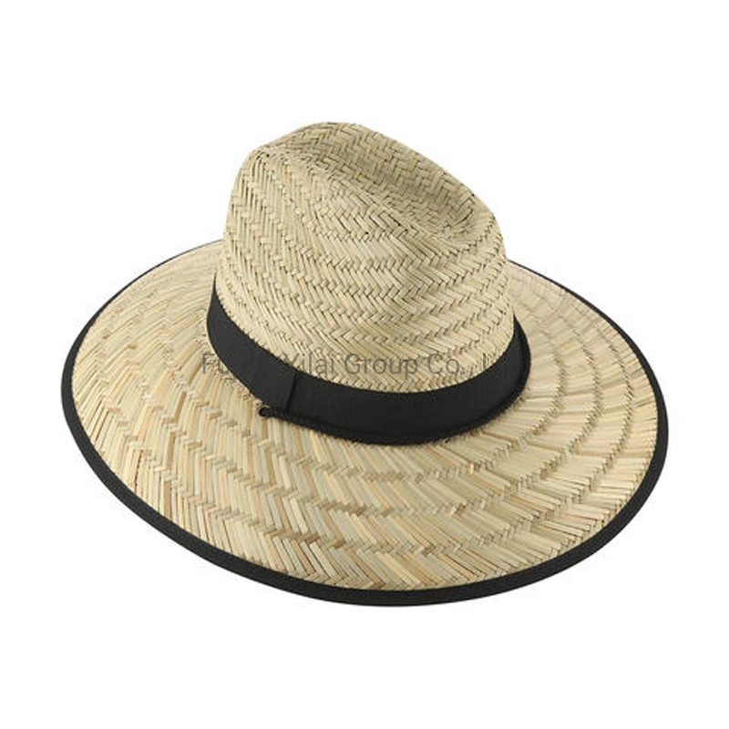 Straw Hats Men&prime; S Outsider Sun Protection Straw Lifeguard Hat with Custom Patch Logo