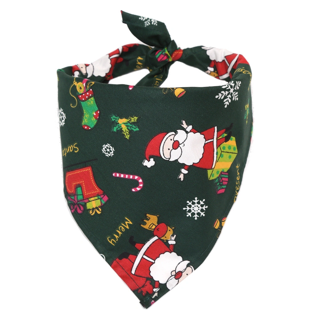 Dog Collar Accessories Christmas Santa Holiday Pet Cotton Bandanas