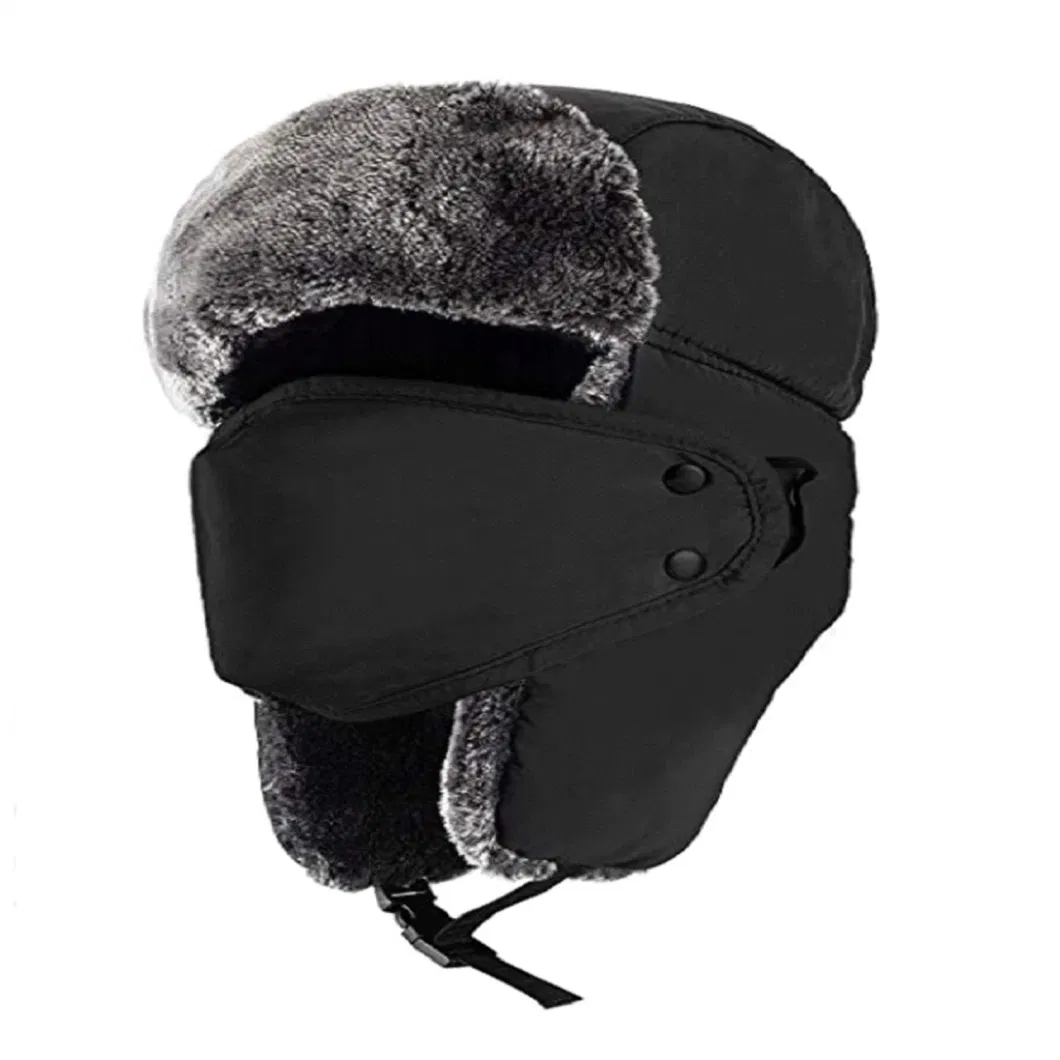Unisex Winter Trooper Hunting Hatear Flap Chin Strap and Windproof Mask Trapper Hats