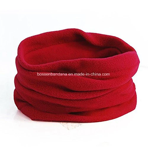 OEM Custom Solid Red Polar Fleece Winter Tube Neck Warmer Face Mask Balaclava Factory