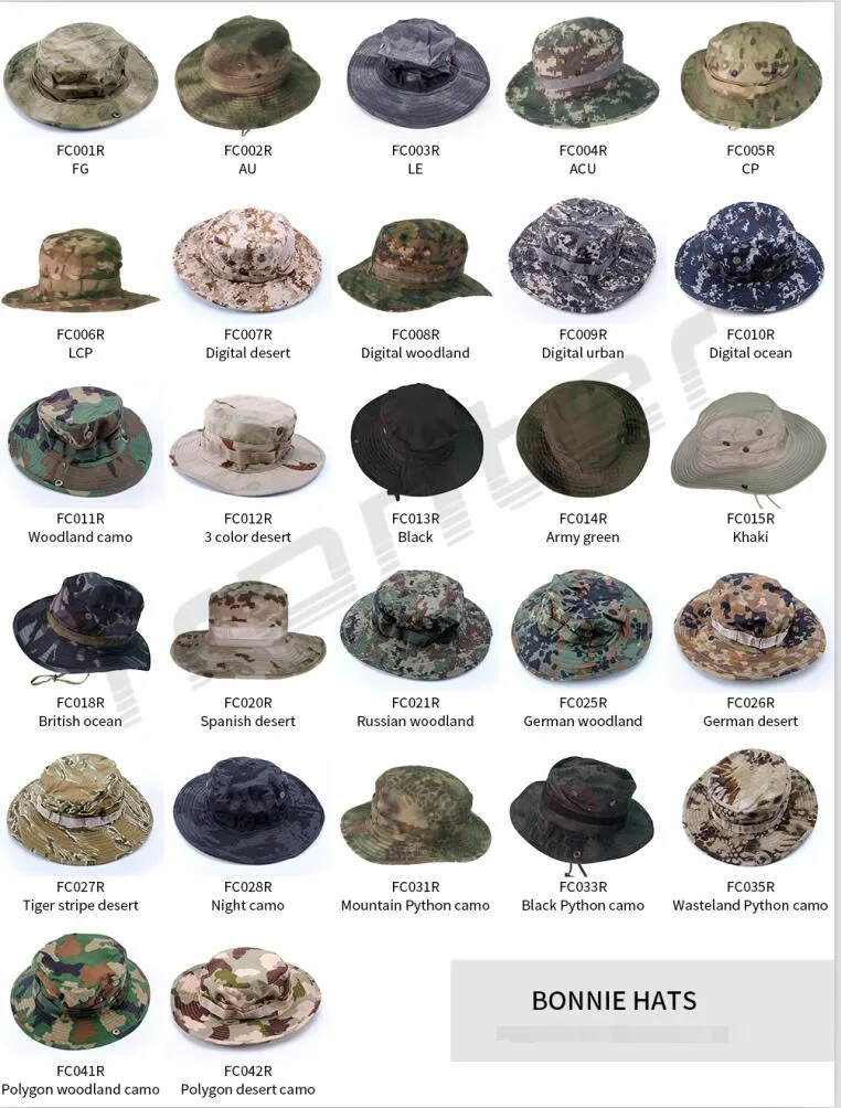 Outdoor Wide Brim Camo Fisherman Camping Hunting Hat