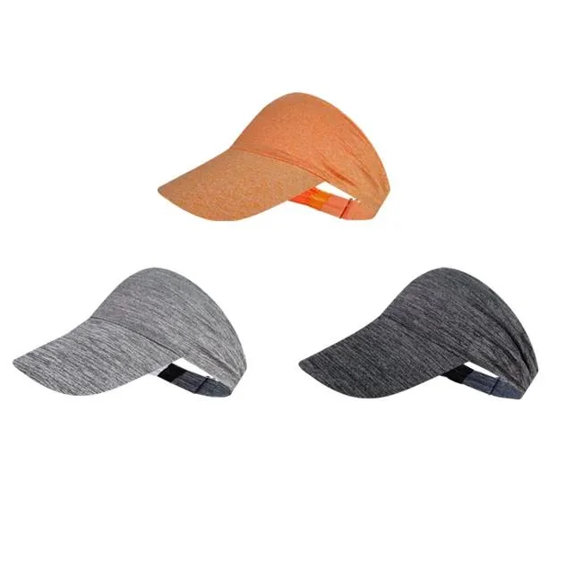 Customized Summer Sports Gym Sun Cap Adjustable Cotton Visor UV Protection Top Empty Tennis Golf Running Sunscreen Hat