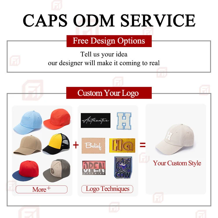 Wholesale Cap Manufacturer Custom 6 Panel Curved Brim Structured Baseball Ball Cap