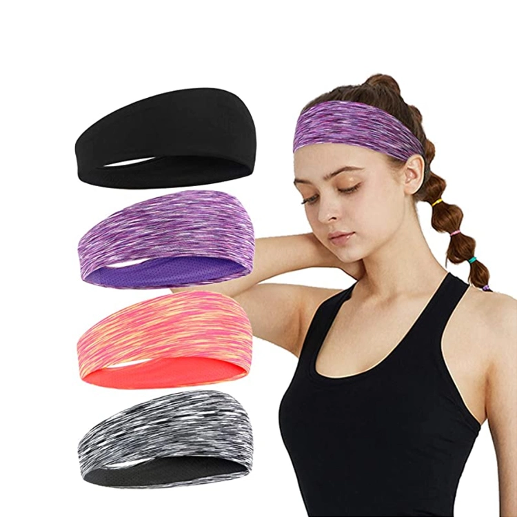 Factory Price Elastic Sport Sweatband Turban Headband Headwear, Custom Made Kerchief Hairband for Yoga Pilates Fitness Running Bandana Headbands