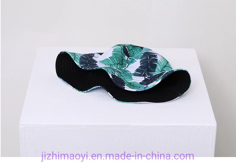 Wholesale Custom Women Fashion Sublimation Embroidered Cotton Fashion Casual Reversible Two Sides Bucket Hat