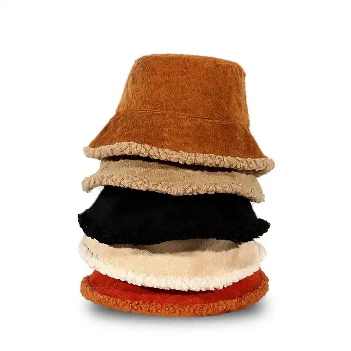 Winter Furry Bucket Hat Fur Warm Winter Bucket Fisherman Hat for Women