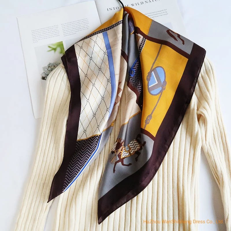 Satin Silk Cravat Printed Fashion Gift Square Scarf Fashion Bandana