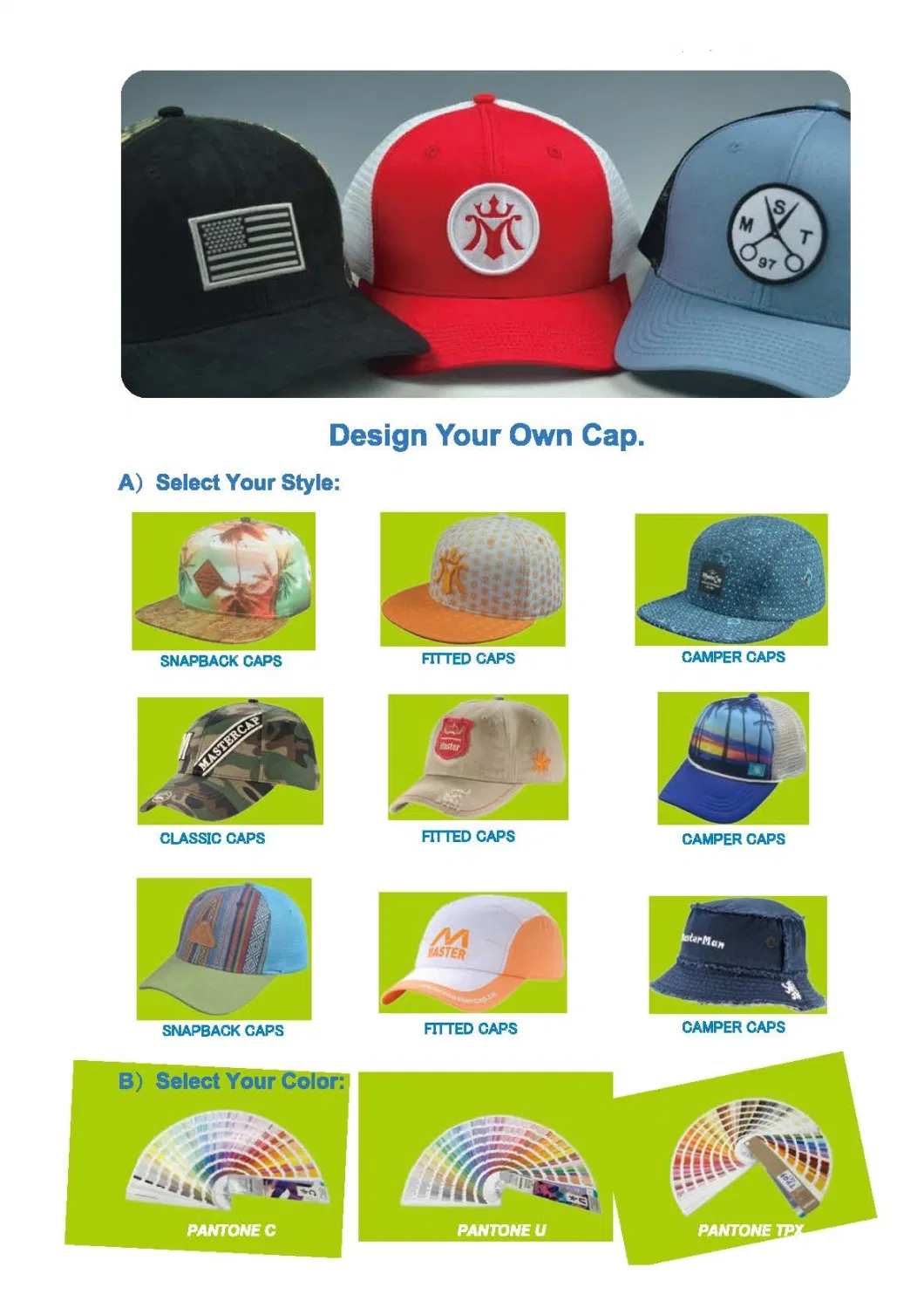 High Quality Blue Bucket Hat Outdoor Fashion All-Match Sun Hat with Printing Custom Logo