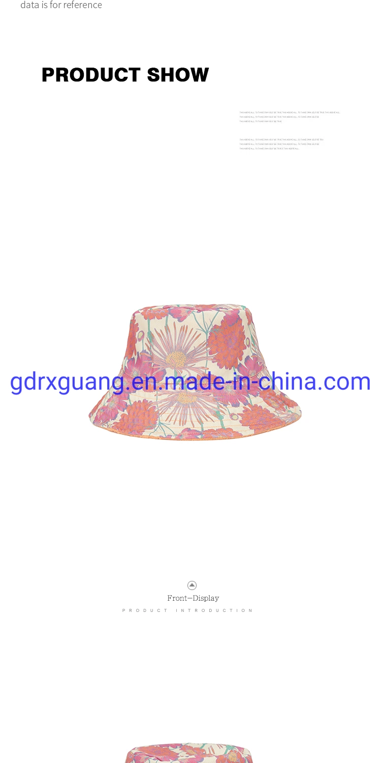 Fashion High Quality Custom Reversible Terry Towel Cloth Bucket Hat