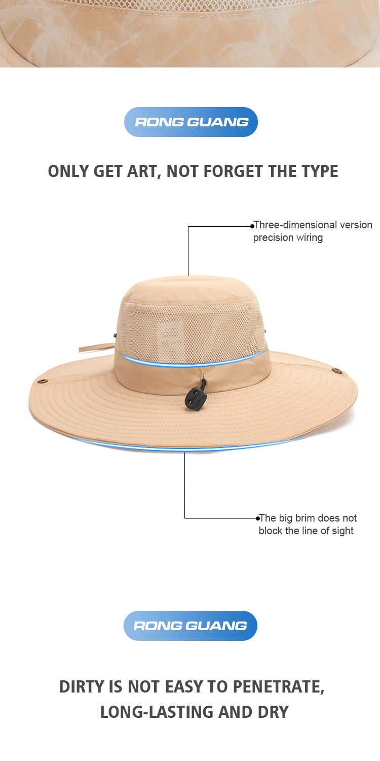 Wide Brim Custom Logo Blank Fisherman Bucket Hats