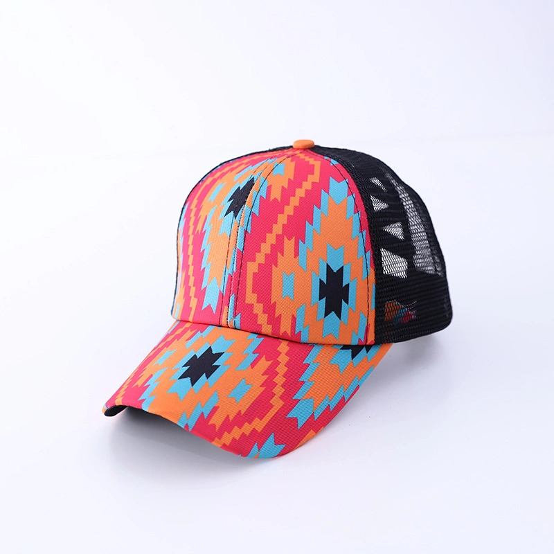 Promotional Gift Branded 6 Panel Dry Fit Material Baseball Caps with Heat Transfer Printed