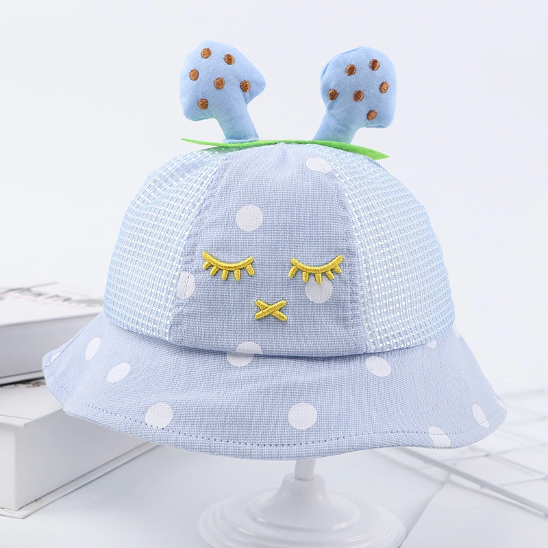 Summer Sun Hat Bucket Hat Cute Cartoon Cotton Fishmen Hat Wholesale Custom Baby Kids Customized Baseball Cap Unisex