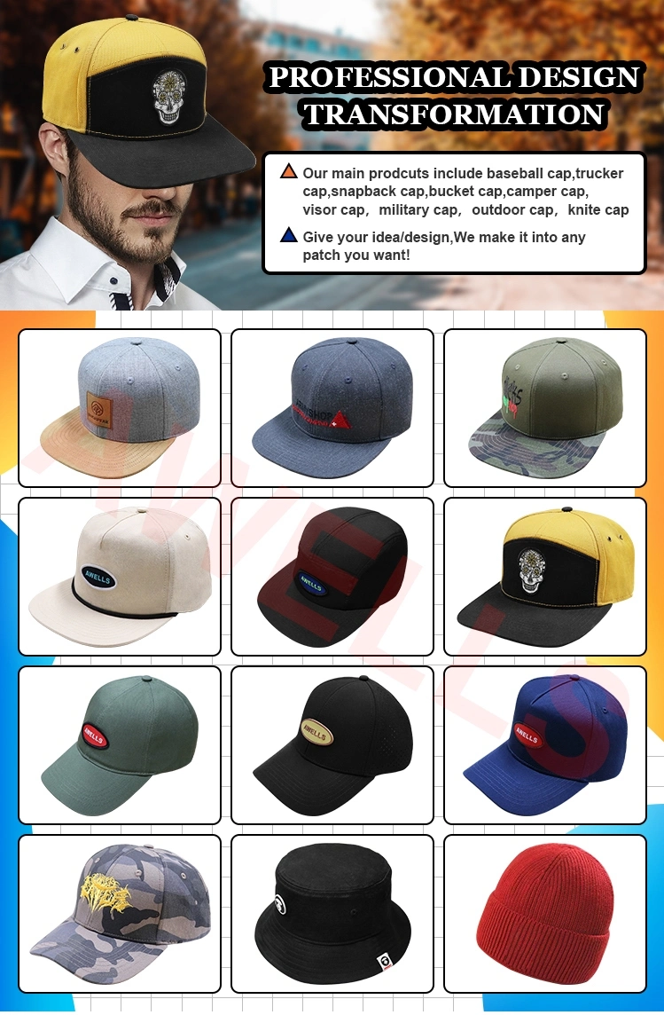 Fashion Custom Sports 5 Panel Rubber PVC Logo Baseball Cap Waterproof Laser Cut Drilled Hole Perforated Curved Brim Golf Hat