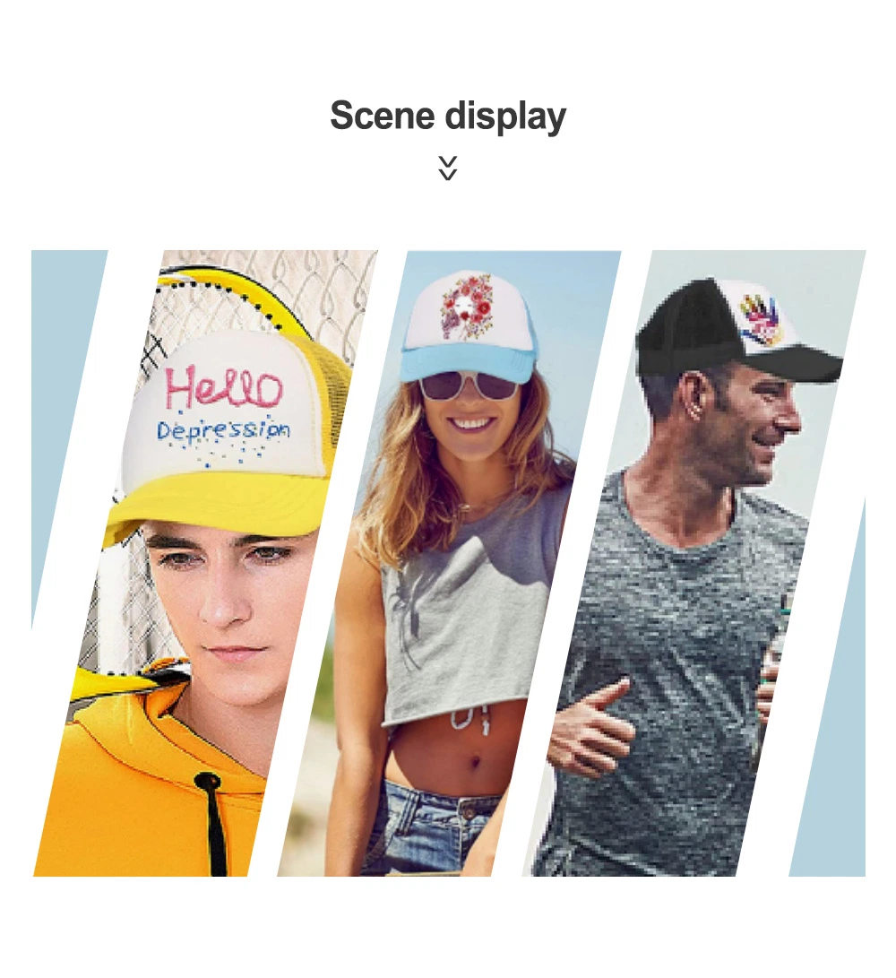 Cheap Custom Advertising Tennis Baseball Blank Foam Polyester Plain Sublimation Mesh Hats