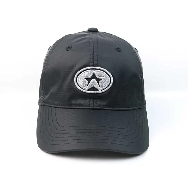 Wholesale Ultrathin Quick Dry Custom 6 Panels Personalised Embroidery Hat Plain Blank Nylon Baseball Caps Sport Logo