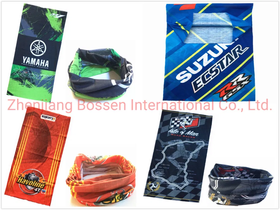 OEM Customized Logo Printed Polyester Microfaser Neck Bandanas Multifunctional Loop Tube Scarves