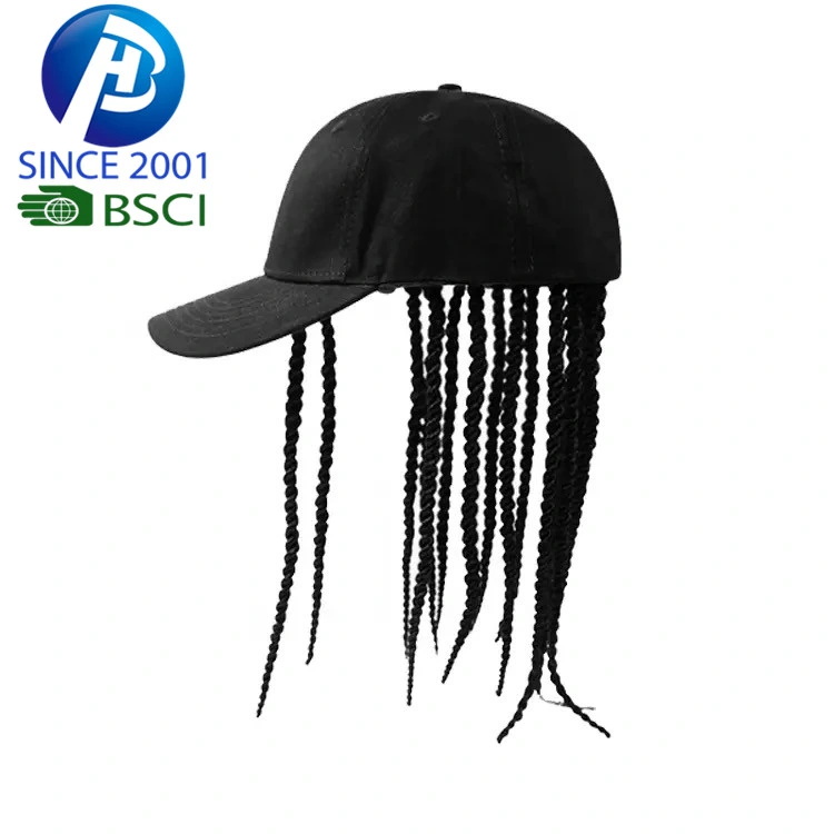 Fashion Hip Hop Hats Custom Women&prime;s Wig Baseball Cap with Hair