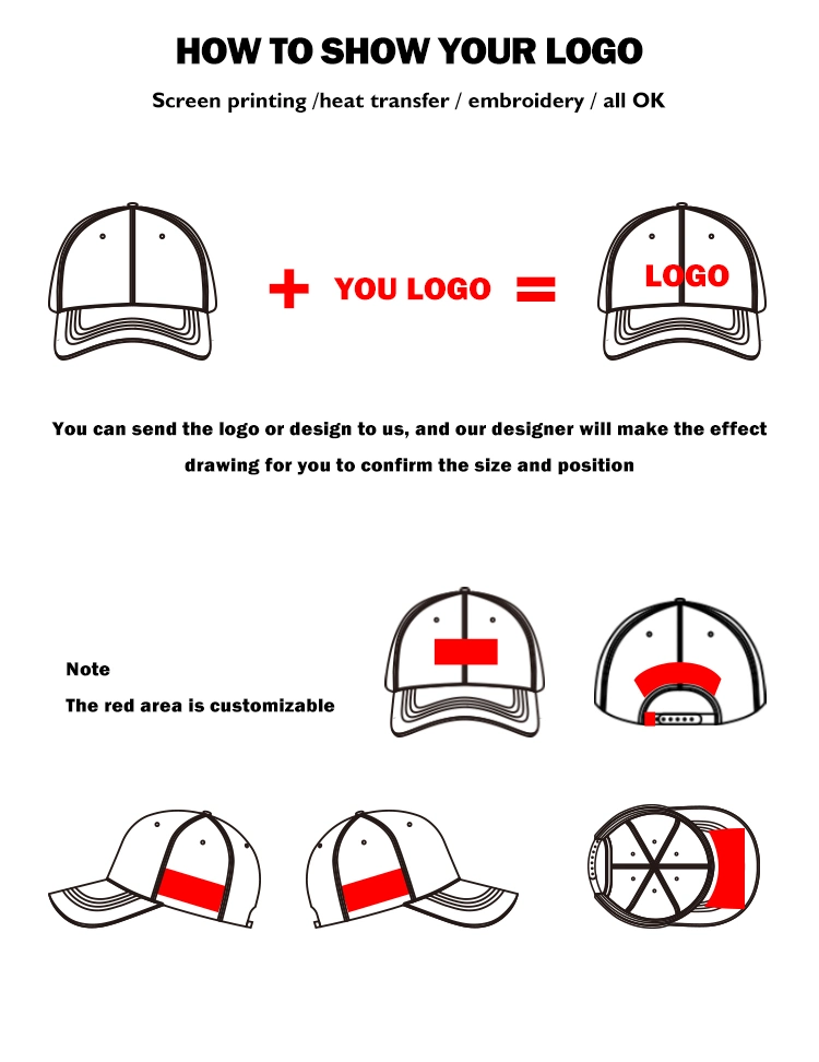 Fashion Design Wholesale Price Custom 6 Panel Plain Slight Curve Brim Snapback Caps with Cotton Embroidery Logo Hat