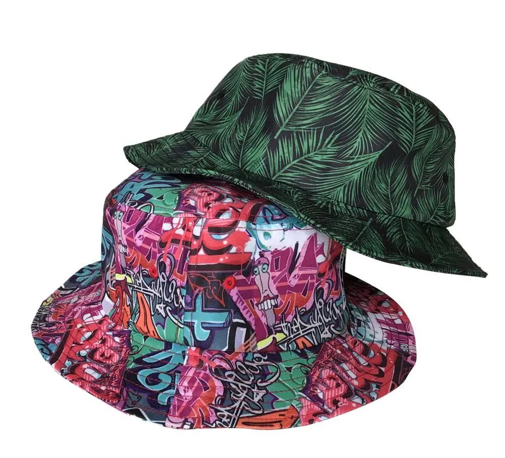 Custom Designer Polyester Sublimation Print Blank Plain White Denim Wholesale Fisherman Womens Bucket Hats