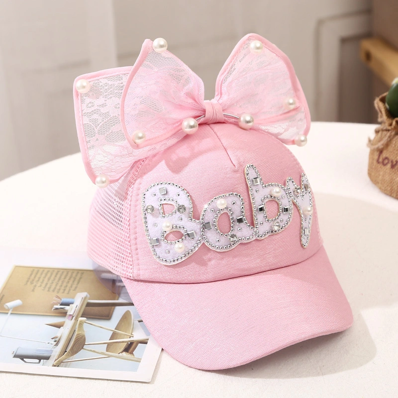 High Quality Caps with Big Bow Cotton Breathable Kid&prime;s Baseball Caps