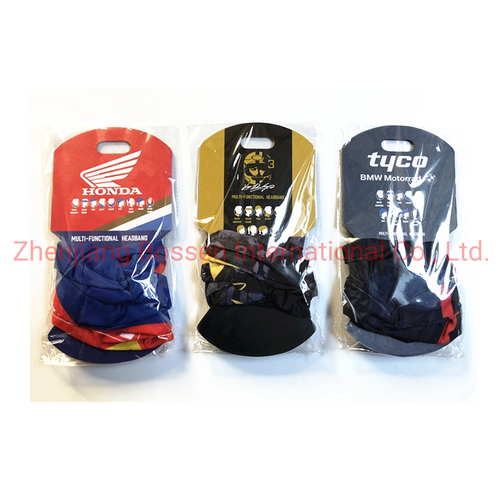 OEM Customized Logo Printed Polyester Microfaser Neck Bandanas Multifunctional Loop Tube Scarves