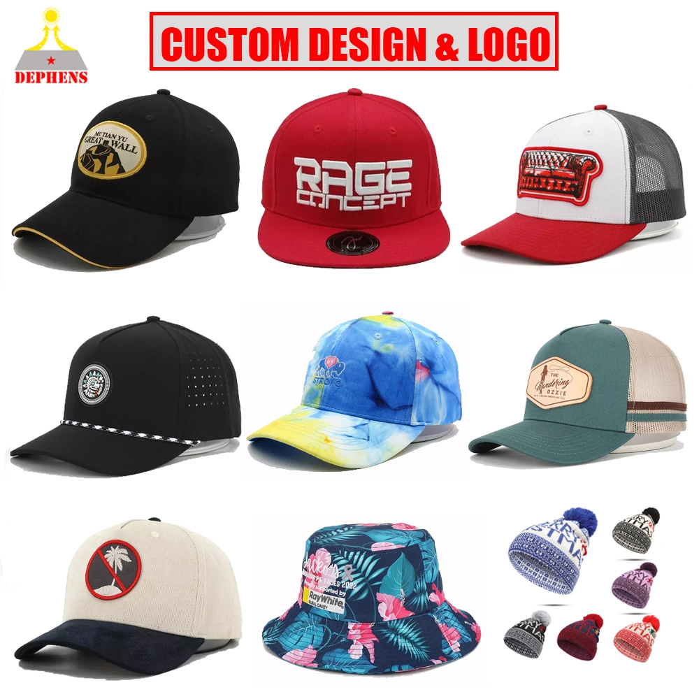 Custom Men 6 Panel Digital Printing Embroidery Logo Snapback Golf Hat Perforated Laser Cutting Holed Drilled Waterproof Dry Fit Sport Baseball Cap