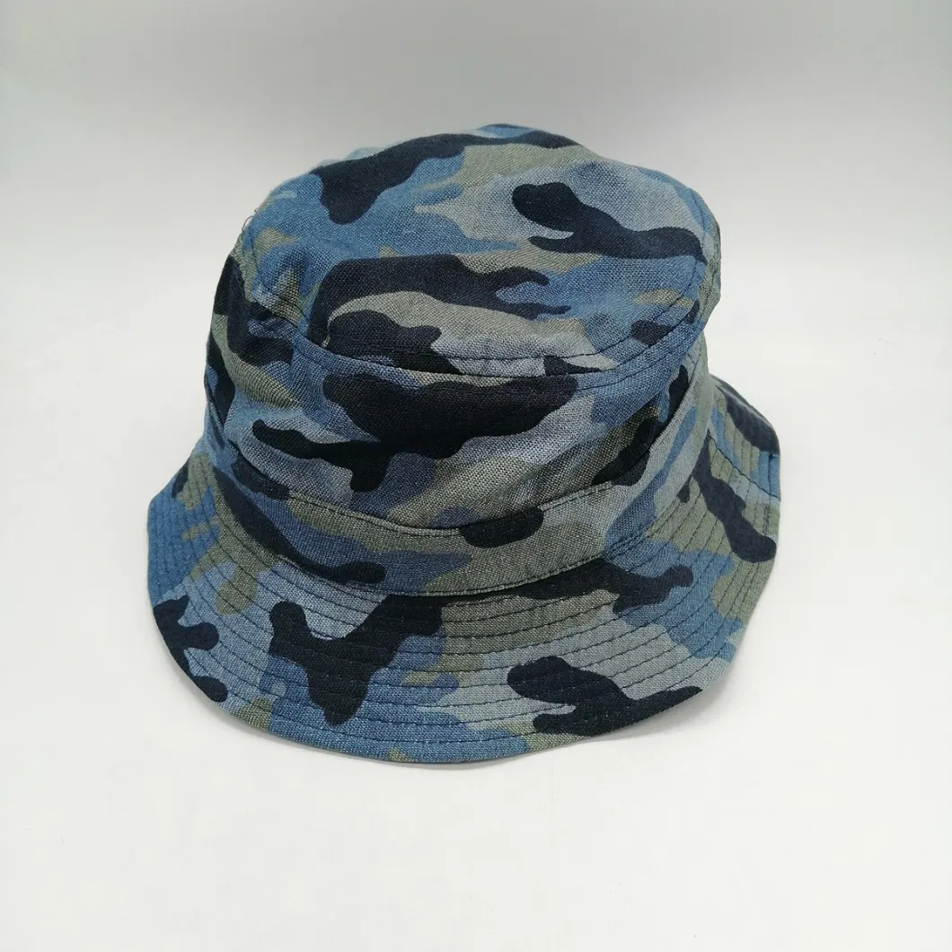 2023 Hot Sale OEM Denim Camo Bucket Safari Fishing Cap Hiking Unisex Camo Hat