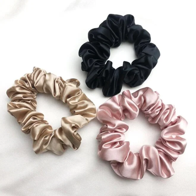 Small Amount Available Hair Bands Custom All Over Logo Printed Girls Elastic Hair Scrunchies