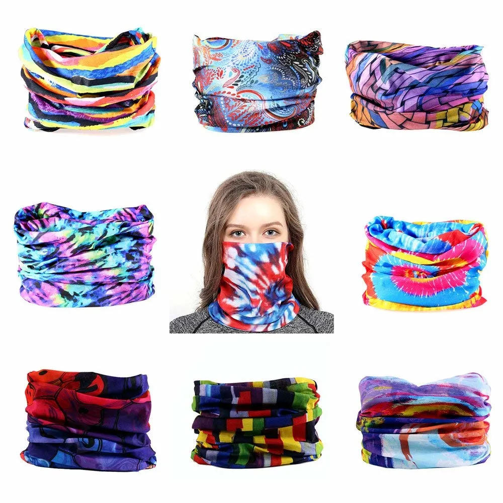 Custom 25*50cm Multi-Function Ethnic Micofiber Love Print Red Neck Tube Bandana for Women