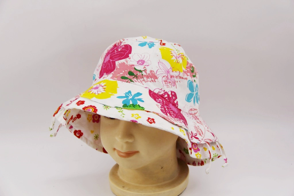 Sun Protection Woven Bucket Hat for Kids