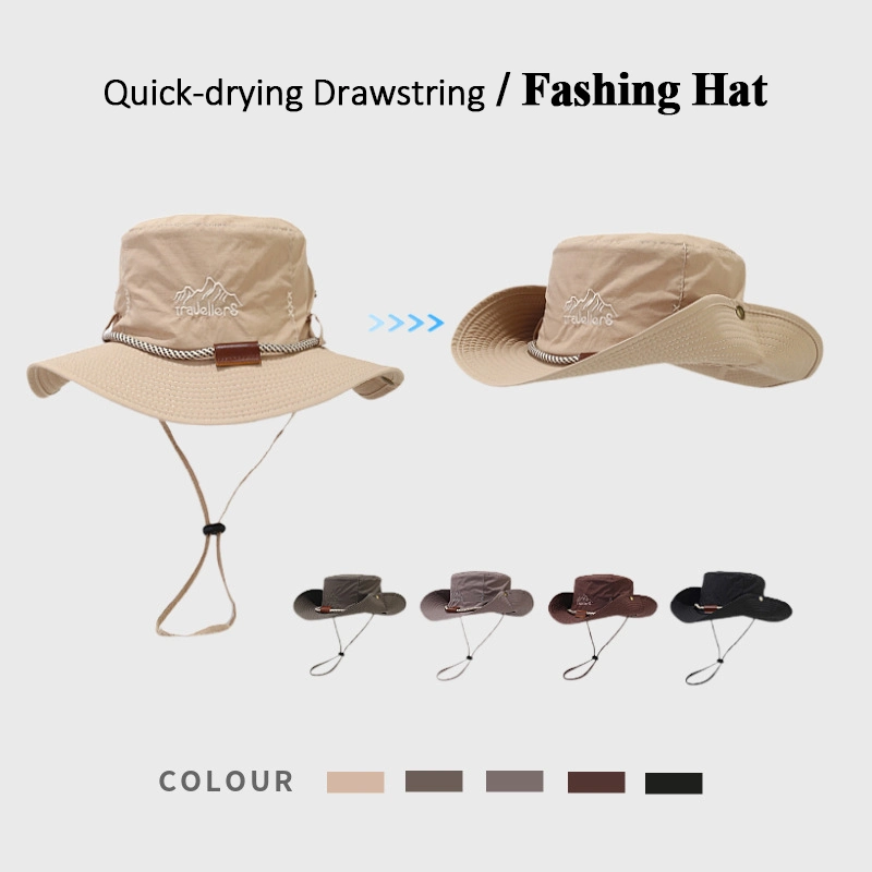 Outdoor Camping Khaki Fisherman Hat for Mountain Picnic Fishing