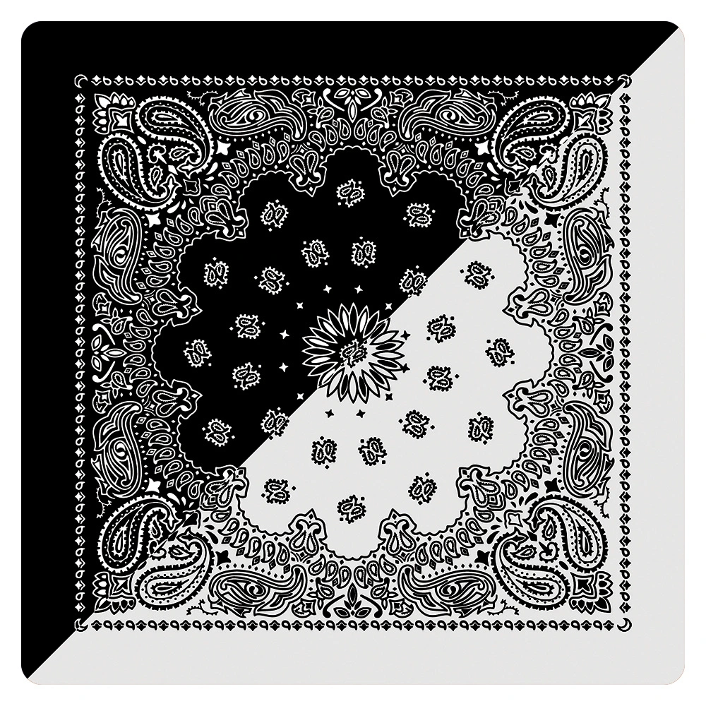 100% Cotton Fashion Contrast Color Paisley Print Bandana Head Wrap Handkerchief 23G