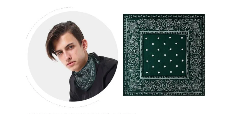 Digital Printing Square Silk Handkerchief for Men