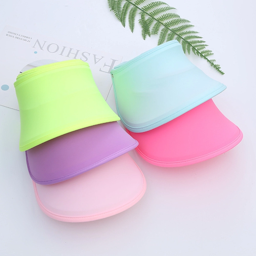 Women&prime;s Outdoor Adjustable Cap Summer Sunscreen Sun Visor Empty Top Hat Ci23529