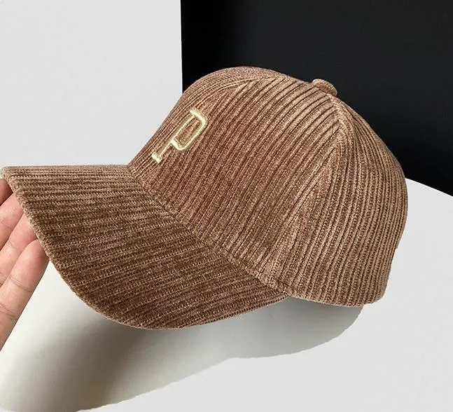 Cotton Corduroy Embroidered Baseball Cap Adjustable Sports Cap Corduroy 3D Embroidered Baseball Cap New Corduroy Casual Hat