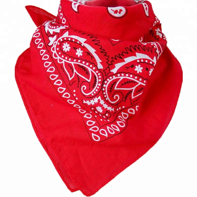 55X55cm Colorful Decoration Square Warmer Bandana with Cotton Screen Printing (J-NF20F19004)