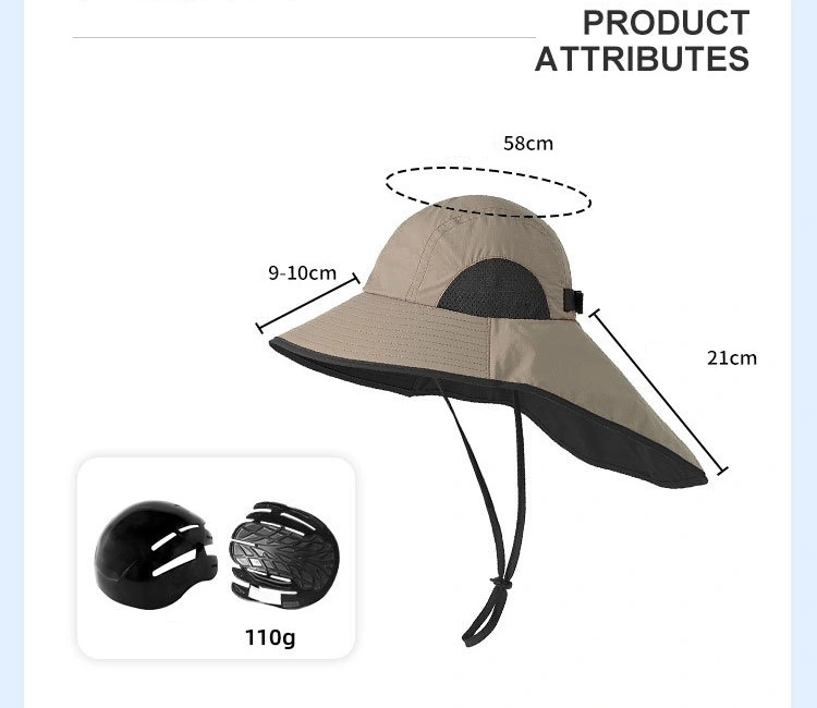 Men&prime;s Sun Hat Summer Outdoor Anti-Collision Personality Bucket Hat Japanese Anti-Ultraviolet Visor Hat