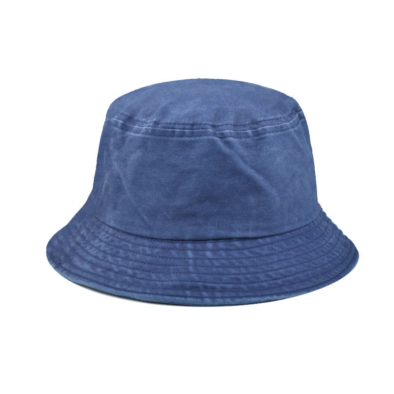 Sun Hat Men and Women&prime;s Casual Fashion Embroidered Cap Washed Cowboy Fisherman&prime;s Hat Bucket Hat