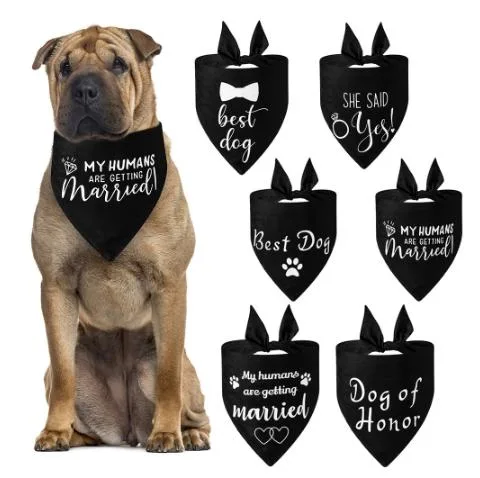 2022 Hot Sell Cross-Border Dog Bandana Wedding Banquet White Suit Dog Saliva Towel Dog Head Scarf Suitable for Many Occasions