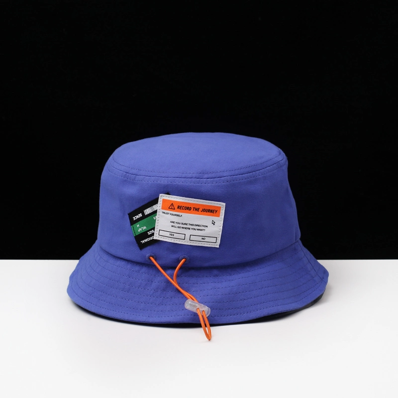 Cotton Adjustable Woven Label Embroidery Casual Fashion Summer Bucket Hat