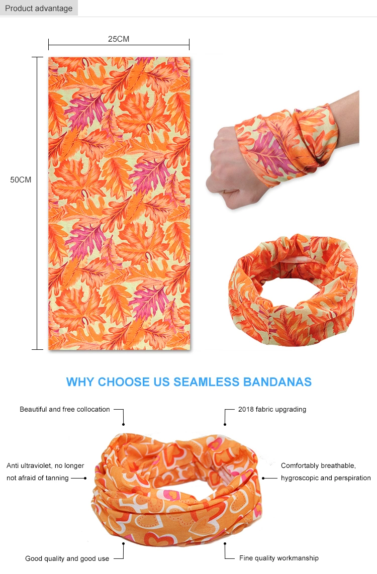 Printed Sublimated Tie Seamless Tubular Silk Solid Bandana Cherry Solid Colors Print with Seamless Tube