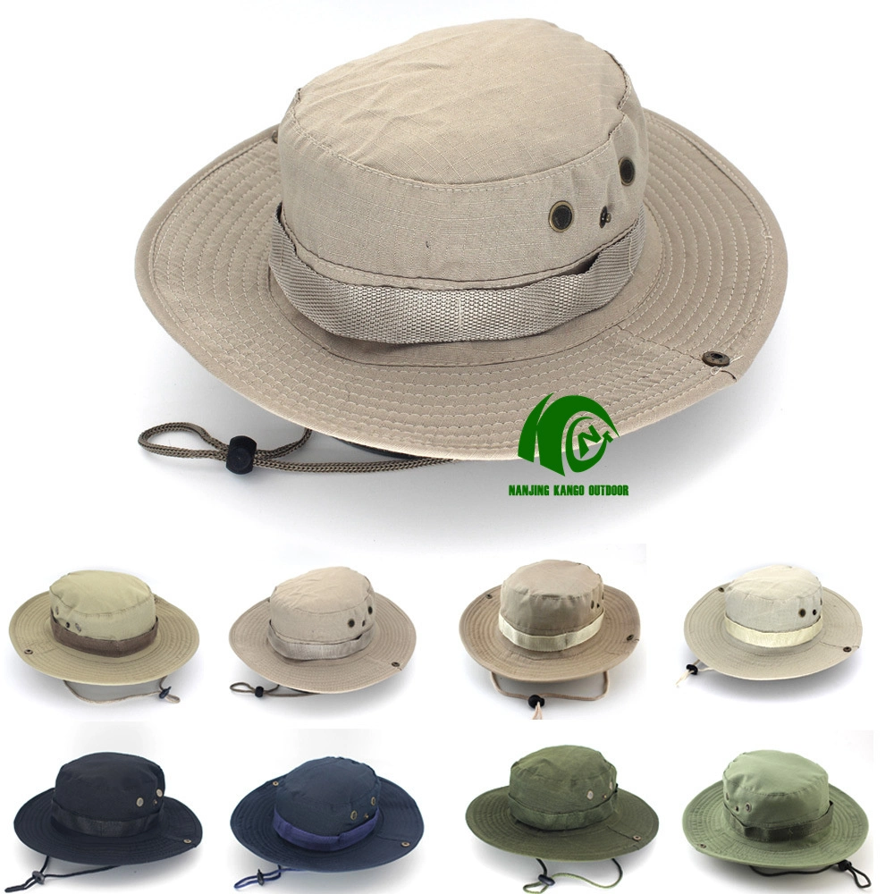 Kango Men Camouflage Bucket Hat Tactical Camo Boonie Hats Outdoor Hunting Hiking Fishing Climbing Fisherman Tactical Hat