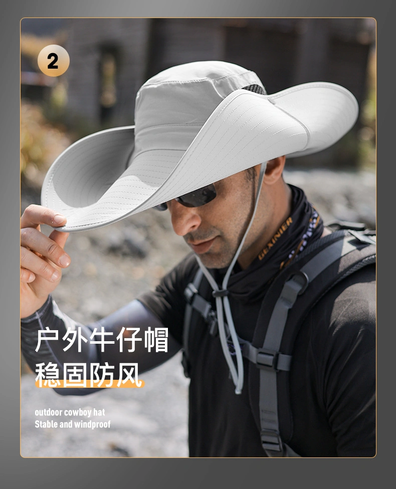 Men&prime;s Fisherman Large Brim Outdoor Mountaineering Fishing Hat
