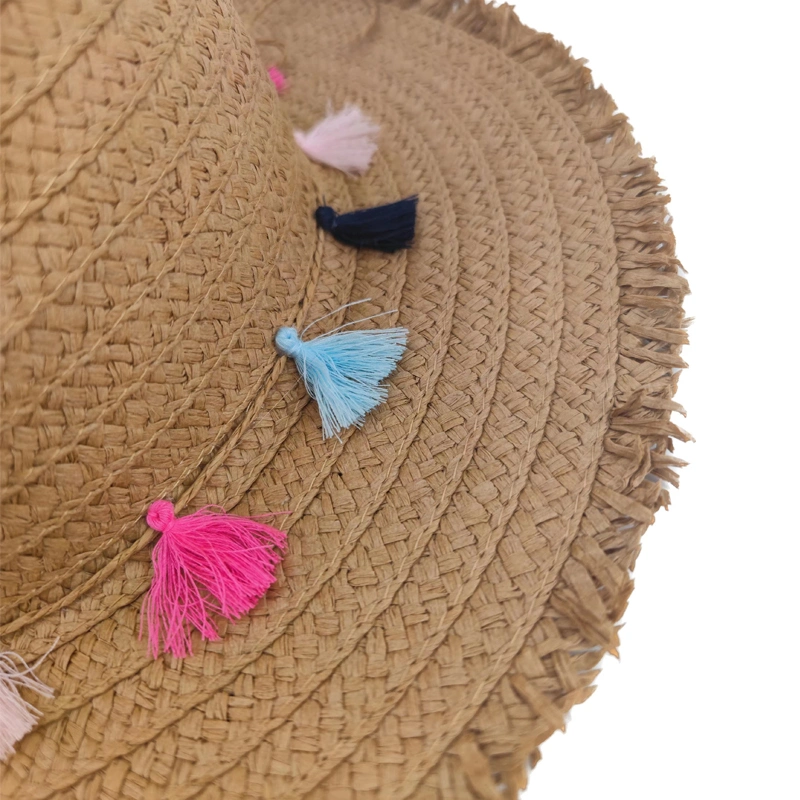 New Summer Beach Wholesale Fedora Cap Paper Straw Hat for Ladies Women