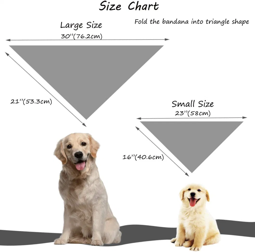 Wholesale Breathable Washable Soft Cotton Dog Bandanas Dog for Small Medium Large Dogs Pets